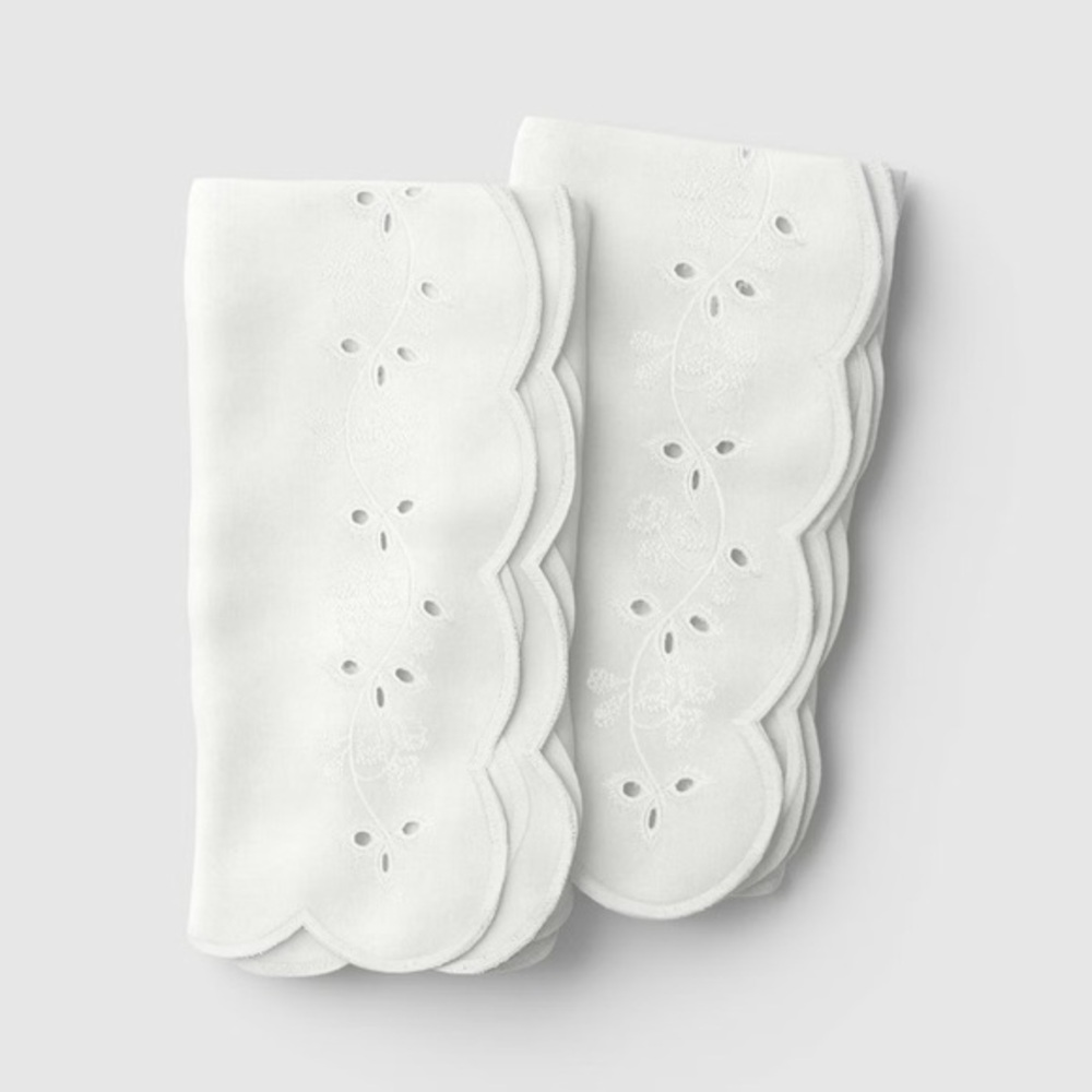2pk nwt Eyelet Dinner Napkins Ivory - Threshold